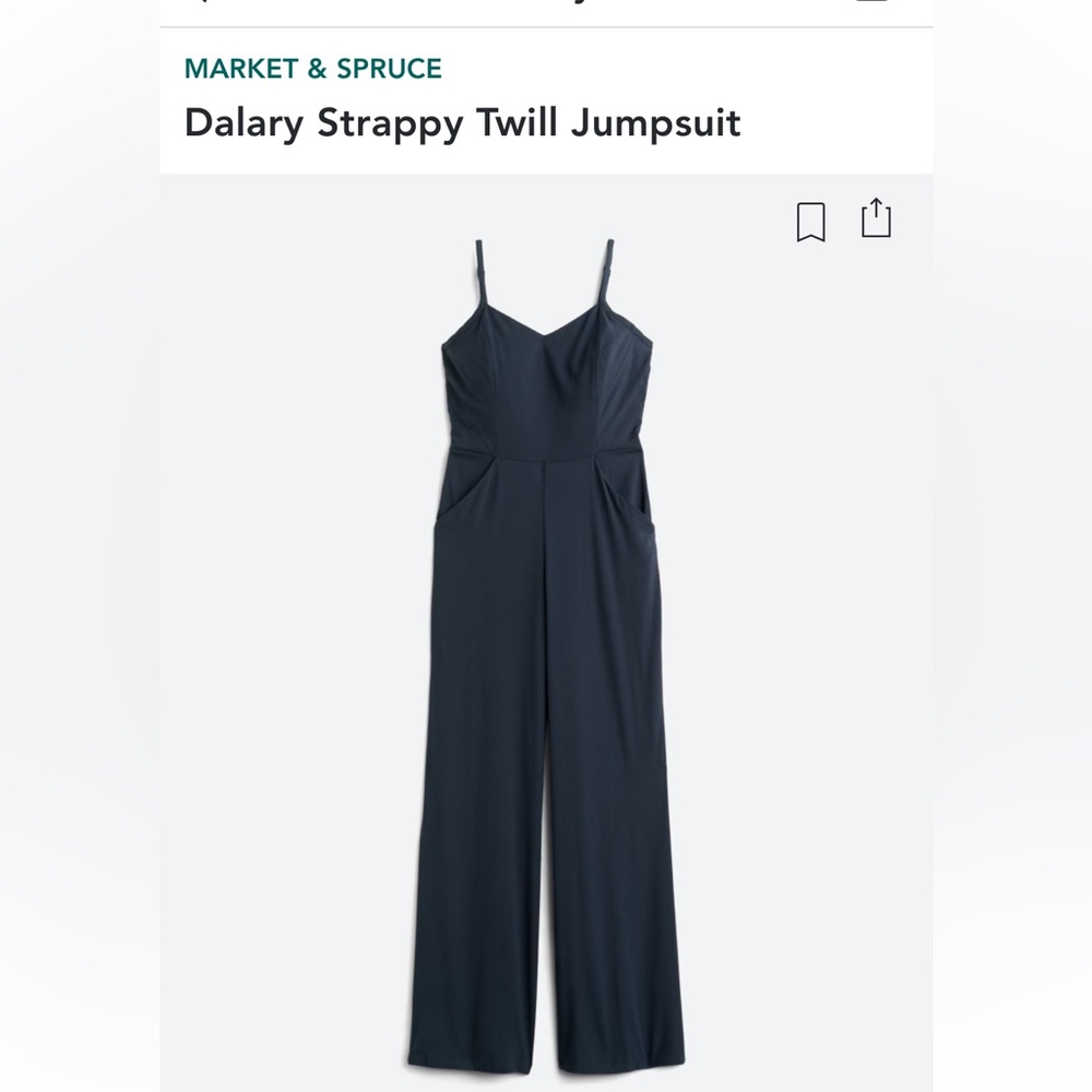 Navy blue Twill Jumpsuit XS